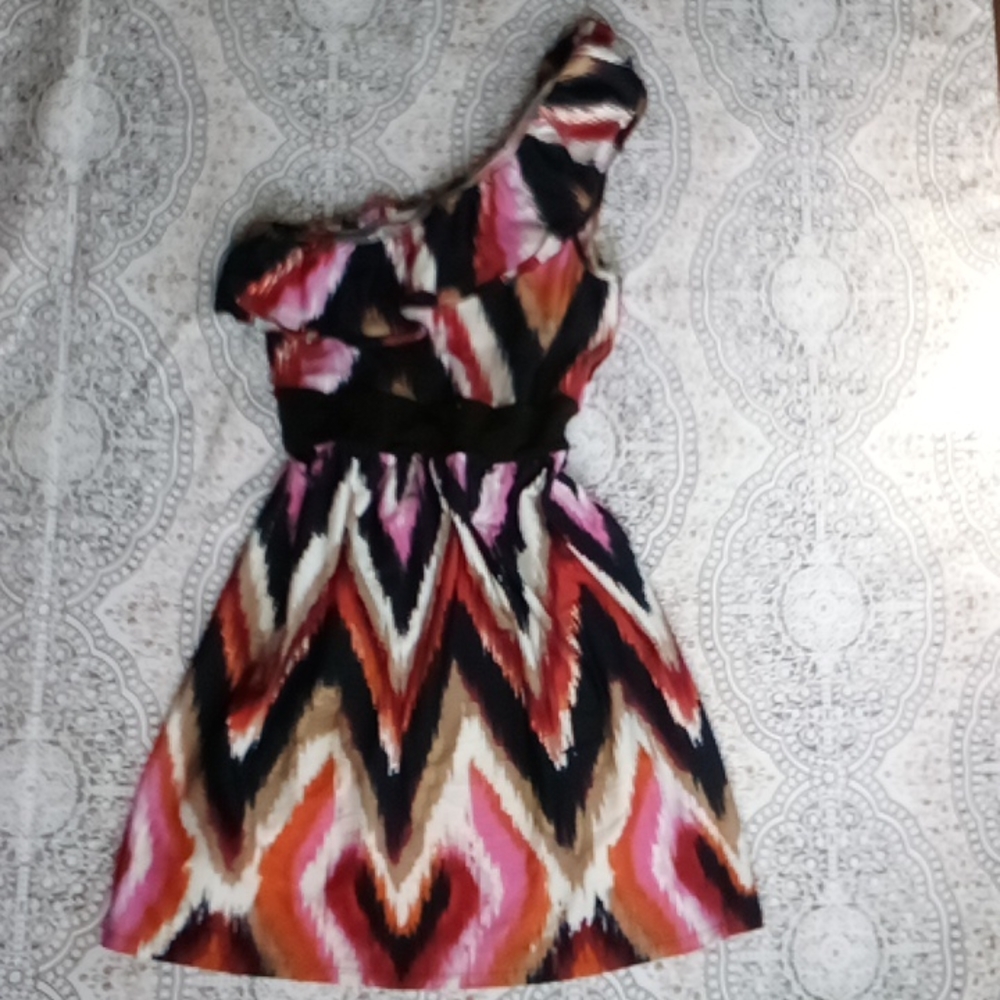 ONE shoulder  printed dress